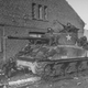 A M4A3 Sherman tank with African American crew, Germany 1945.
